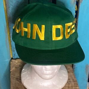 Vintage 90s Swingster John Deere embroidered adjustable snapback hat made in USA